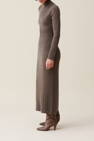 Robe pull en laine - Taupe