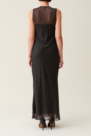 Robe longue en soie - Noir