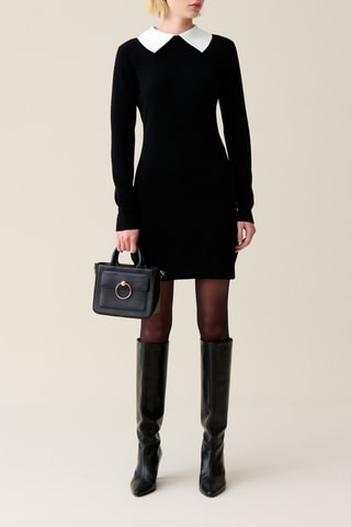 Robe pull en laine - Noir