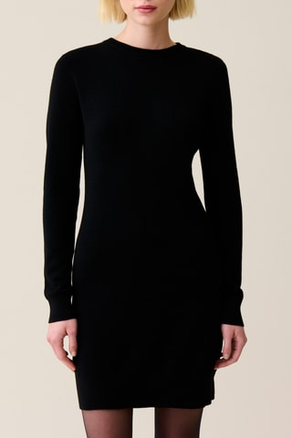 Robe pull en laine - Noir