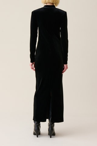 Robe longue en velours - Noir