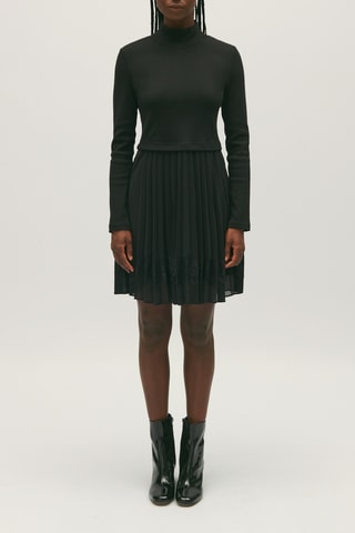 Robe plissée - Noir