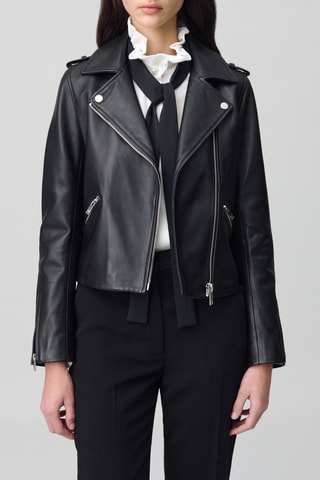 Veste en cuir - Noir
