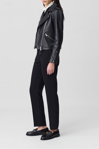 Veste en cuir - Noir