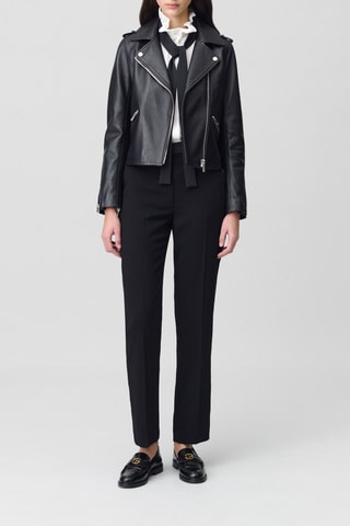 Veste en cuir - Noir