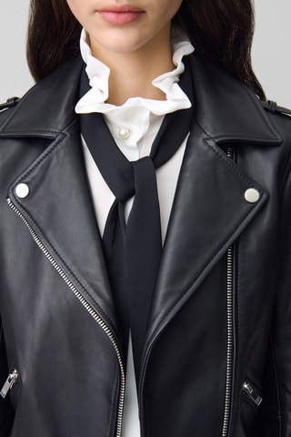 Veste en cuir - Noir