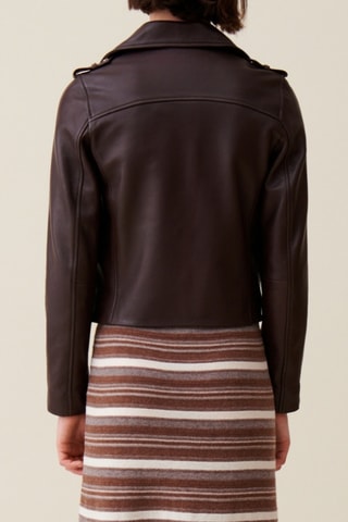 Veste en cuir - Marron