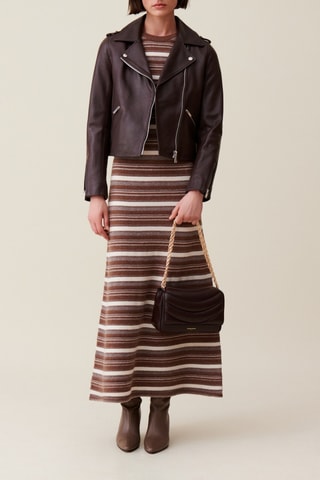 Veste en cuir - Marron