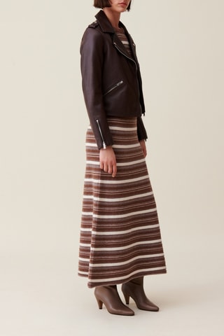 Veste en cuir - Marron