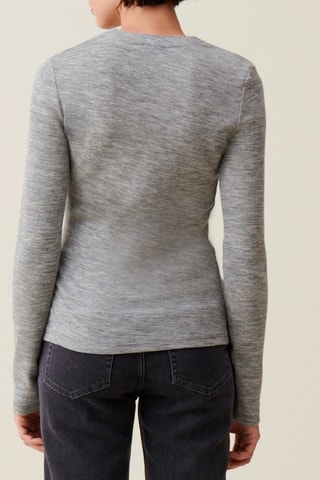 T-shirt en laine - Gris clair
