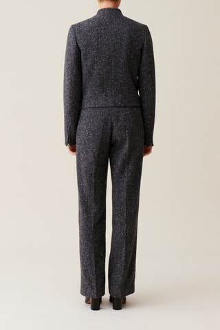 Blazer en laine et soie - Gris foncé