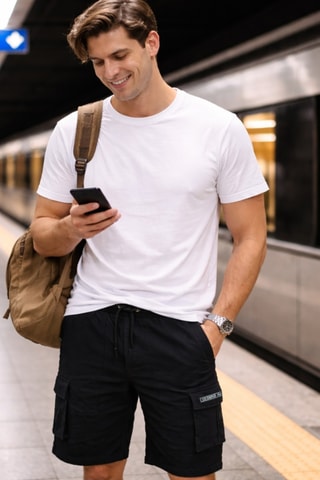 Bermuda cargo - Noir