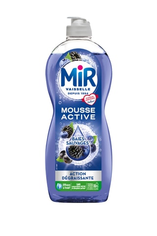 4 x Liquide Vaisselle Mousse Active Baies Sauvages - 675 ml