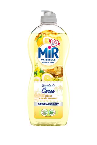 4 x Liquide vaisselle Secrets de Corse Cédrat et Genêt Sauvage Mir - 675 ml