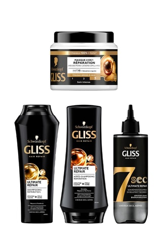 Shampoing, Après-shampoing, Soin Séparateur et masque 4-en-1 