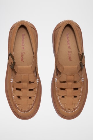 Derbys plateformes en cuir - Beige