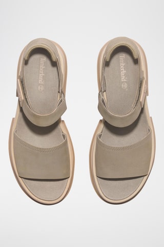 Sandales à talons en cuir - Taupe