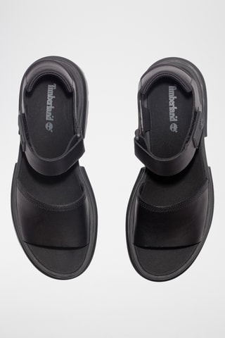 Sandales à talons en cuir - Noir