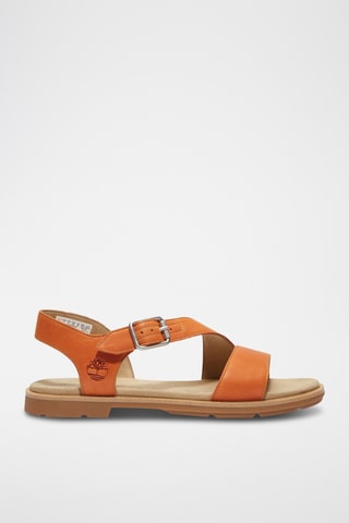 Sandales en cuir - Orange