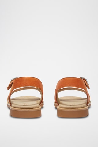 Sandales en cuir - Orange