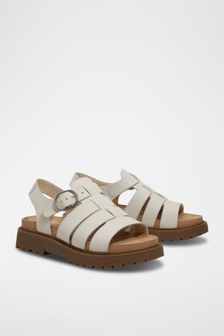 Sandales en cuir - Blanc