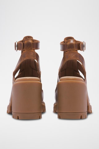 Sandales à talons en cuir - Marron