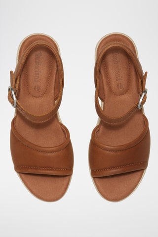 Sandales plateformes en cuir - Marron