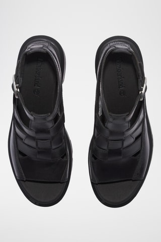 Sandales à talons en cuir - Noir