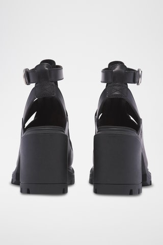 Sandales à talons en cuir - Noir