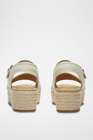 Sandales plateformes en cuir - Blanc