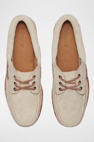 Chaussures bateau en nubuck - Beige