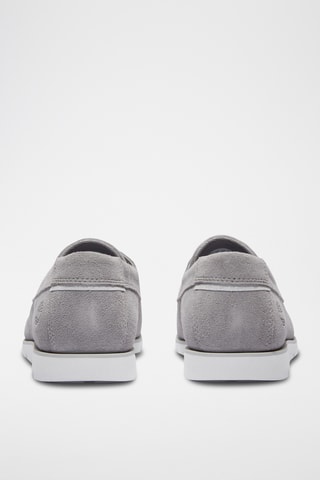 Chaussures bateau en nubuck - Gris