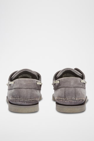 Chaussures bateau en cuir - Gris