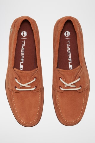 Chaussures bateau en nubuck - Camel