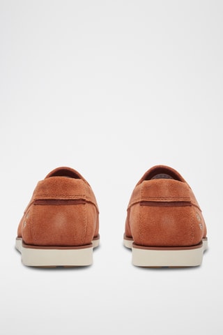 Chaussures bateau en nubuck - Camel