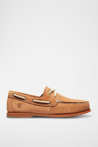 Chaussures bateau en nubuck - Marron clair