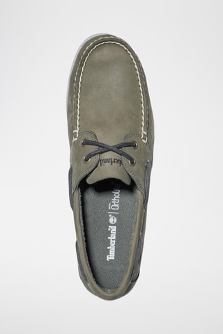 Chaussures bateau en cuir - Vert