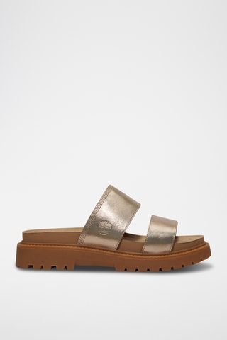 Mules en cuir - Doré