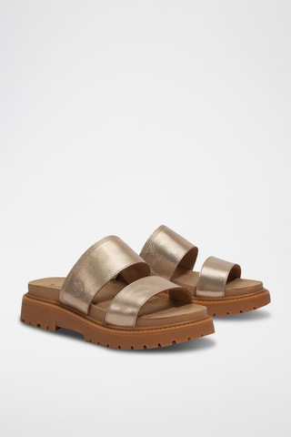 Mules en cuir - Doré