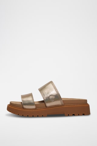 Mules en cuir - Doré