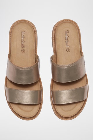 Mules en cuir - Doré