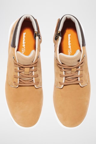 Baskets montantes en cuir - Beige