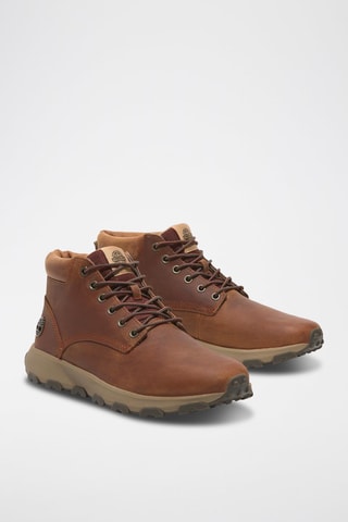 Baskets montantes en cuir - Orange