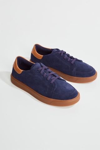 Baskets en cuir - Bleu