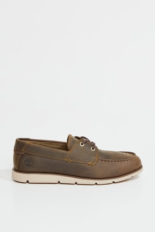 Chaussures bateau en cuir - Marron