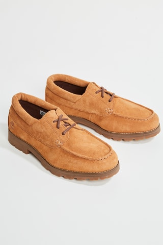 Chaussures bateau en cuir - Camel