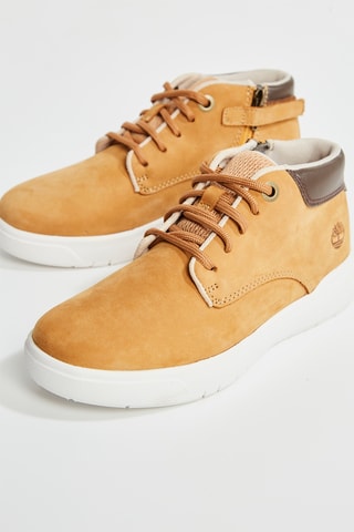 Derbys montantes en cuir - Marron clair