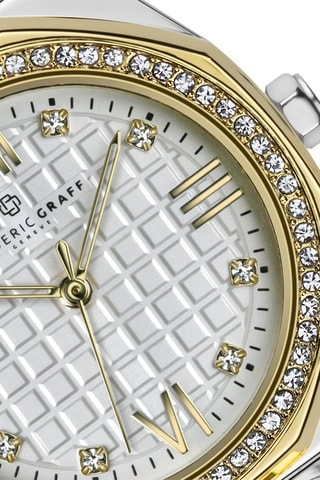 Reloj de cuarzo Ronda de acero - Plateado y dorado - Frederic Graff