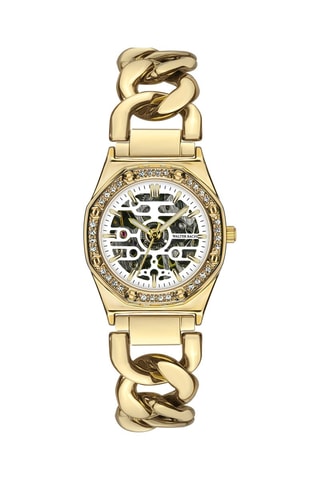 Reloj automático de acero - Dorado y blanco - Walter Bach