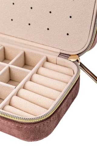 Joyero de terciopelo Berlin - Rosa oscuro